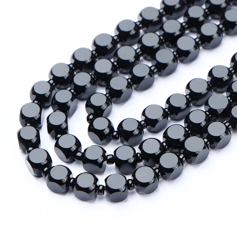 

Natural 6mm Black Agate Cube Beads Dice Beads For Jewelry Making Bracelet Necklace Accessories 15'' 4 6 8 10 12mm