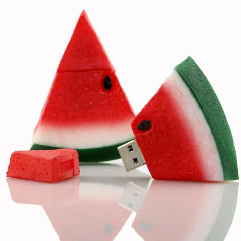 Watermelon Strawberry Banana Pineapple Cartoon USB 2.0 Flash Drives 128GB Memory Stick 64GB 32GB Pendrive 8GB 4GB U Disk Gift