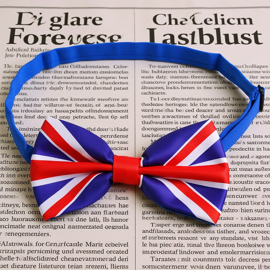 Uk Flag Bow Tie Men Fashion Big Bowknot Patriotic Neckwear for Business Parties Wedding Engagement Everyday Use