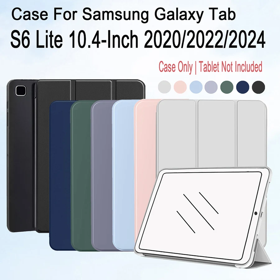

Case for Samsung Galaxy Tab S6 Lite 10.4'' 2024/2022/2020 (SM-P620/P610/P613/P615), Magnetic Slim Trifold Stand Cover,Soft Back