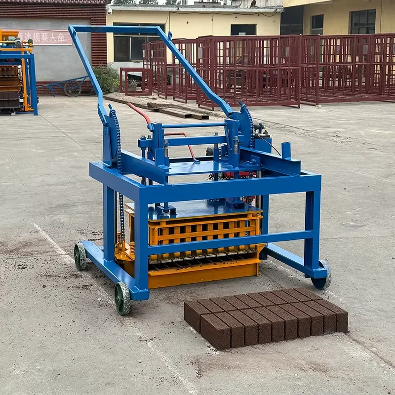 QMY4-45 Mobile Engine Laying Concrete Block Machine Hollow Brick Making Machine for Small Business