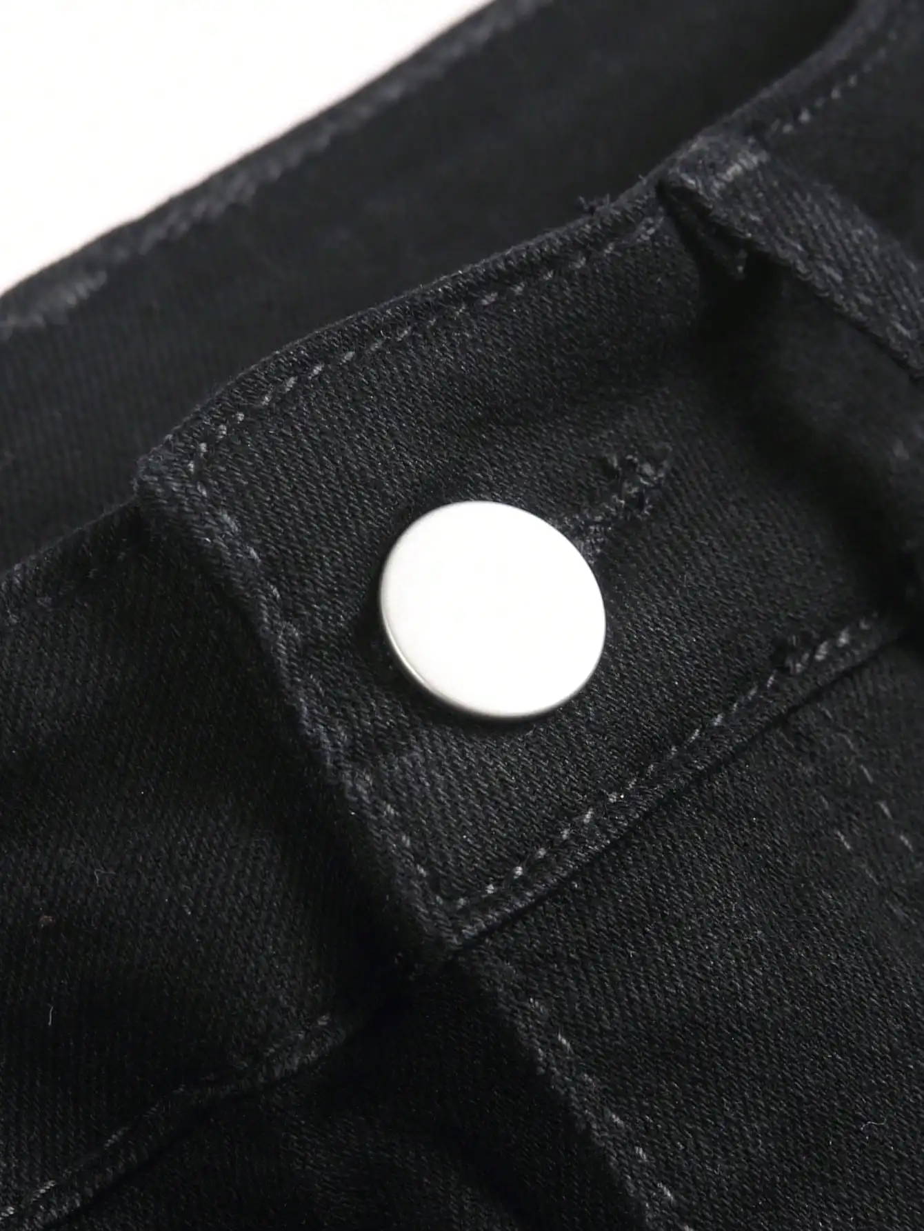 Strass alla moda da uomo - Jeans skinny elasticizzati neri impreziositi, stile quattro stagioni