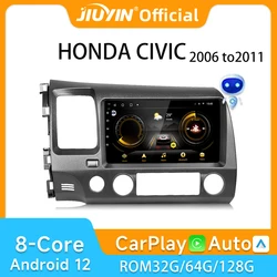 JIUYIN Android 12 Multimedia Car Stereo Radio For HONDA CIVIC 2006 2017 2018 2019 to 2011 Carplay ​Player 4G Autoradio