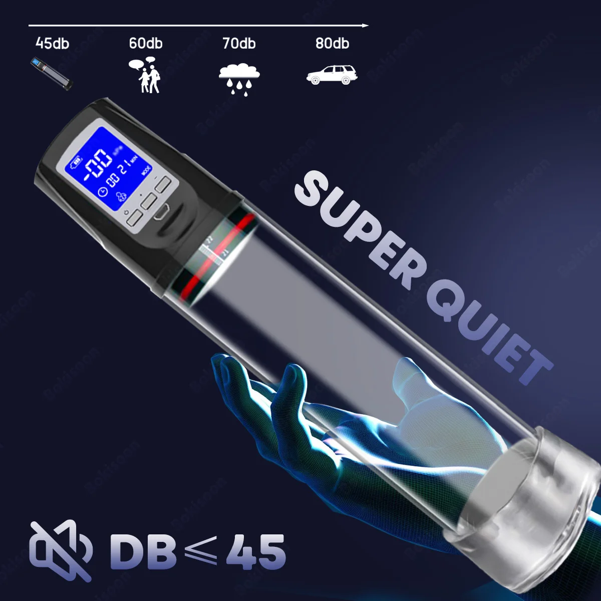 Pênis elétrico ampliar bomba de vácuo 4 intensidades de sucção automático de alta vácuo pênis estender bomba dispositivo de pressão de ar