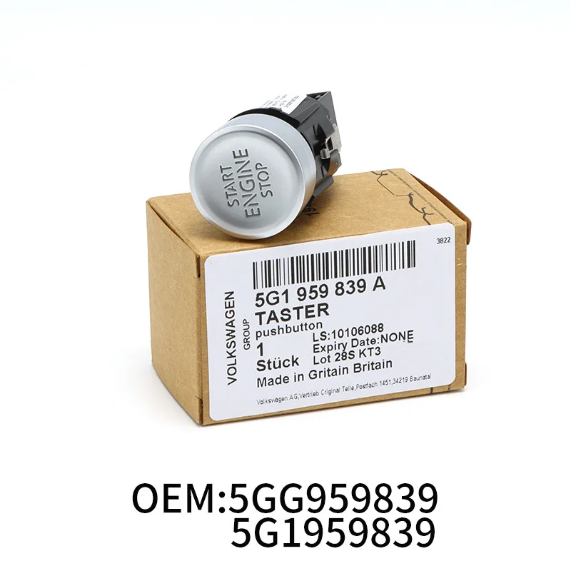 Picture 7: 5G1959839A is suitable for Volkswagen Golf 7 One click ignition switch button button 5GG959839