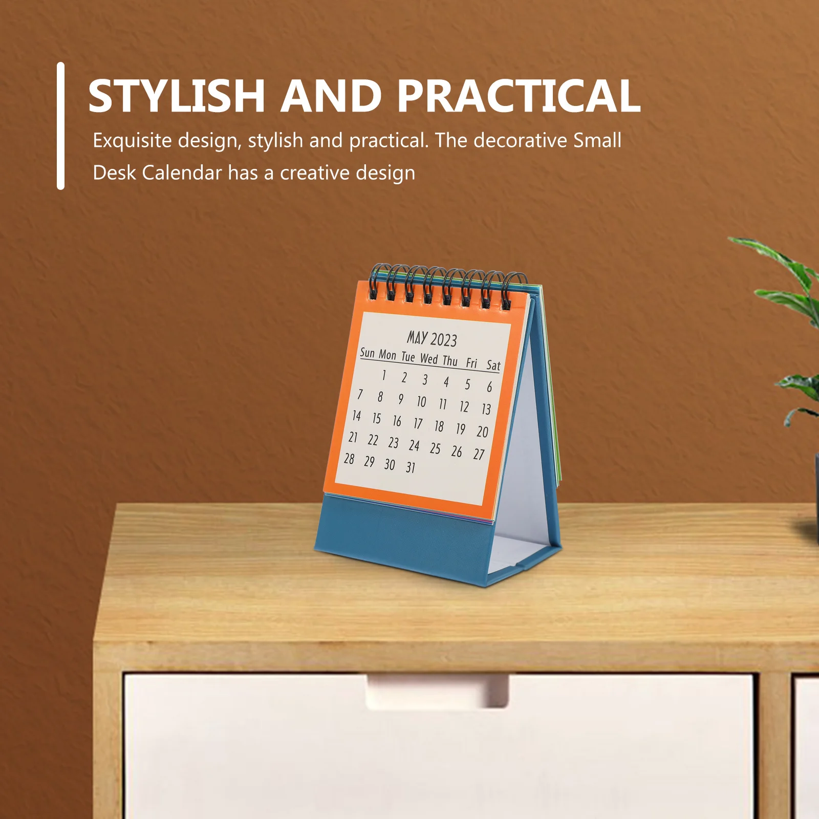 

Small Desk 2023 English Design Coil Calendar For Office Home Desktop Mini Calendar Schedule Planner Paper Tabletop Decor