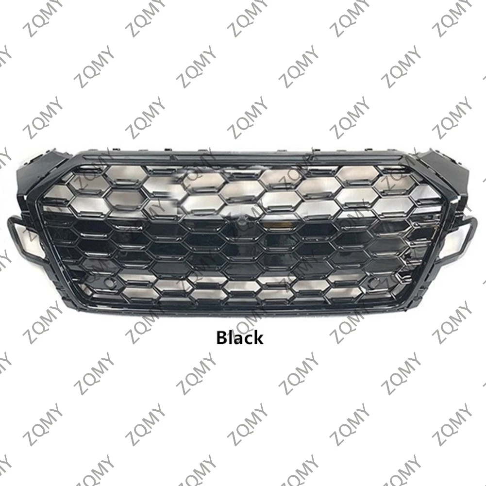 

With/Logo For Audi A5/A5L 2021 2022 2023 2024 Car Front Bumper Grille Centre Panel Styling Upper Grill (Modify S5 style)