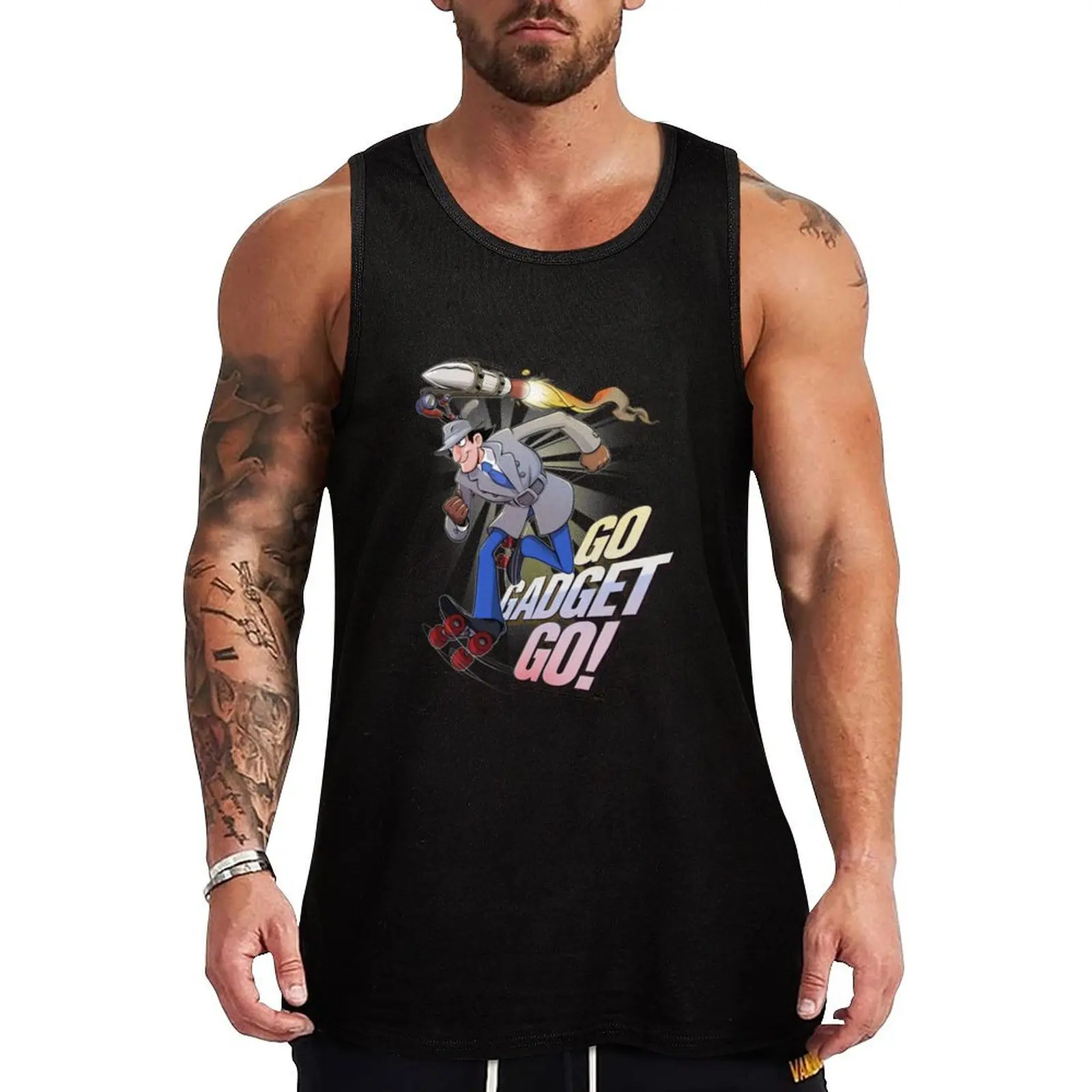 Go Gadget Go Tank Top Man gym clothes gym t-shirts man Men's fitness t-shirt singlet for men