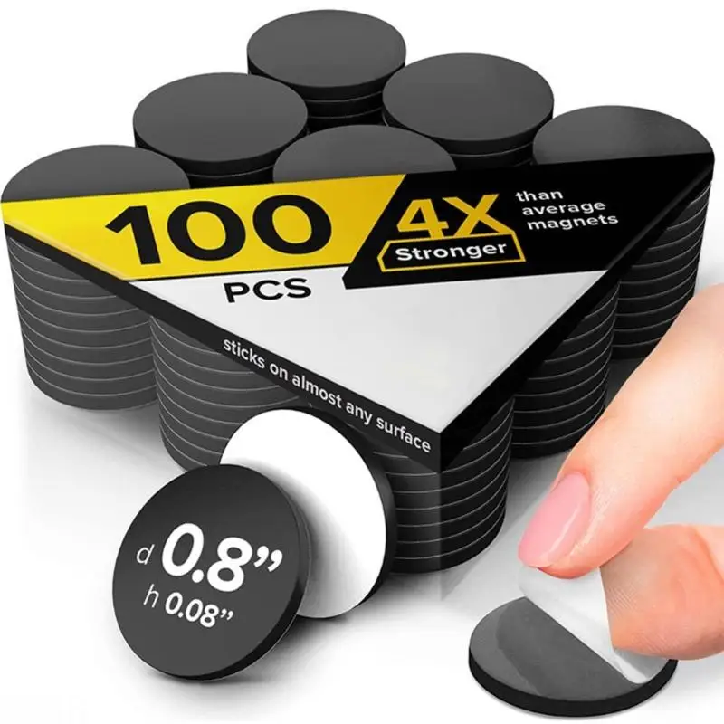 D08B Nam châm dẻo có thể tháo rời từ tính dính phía sau cho cửa tủ lạnh