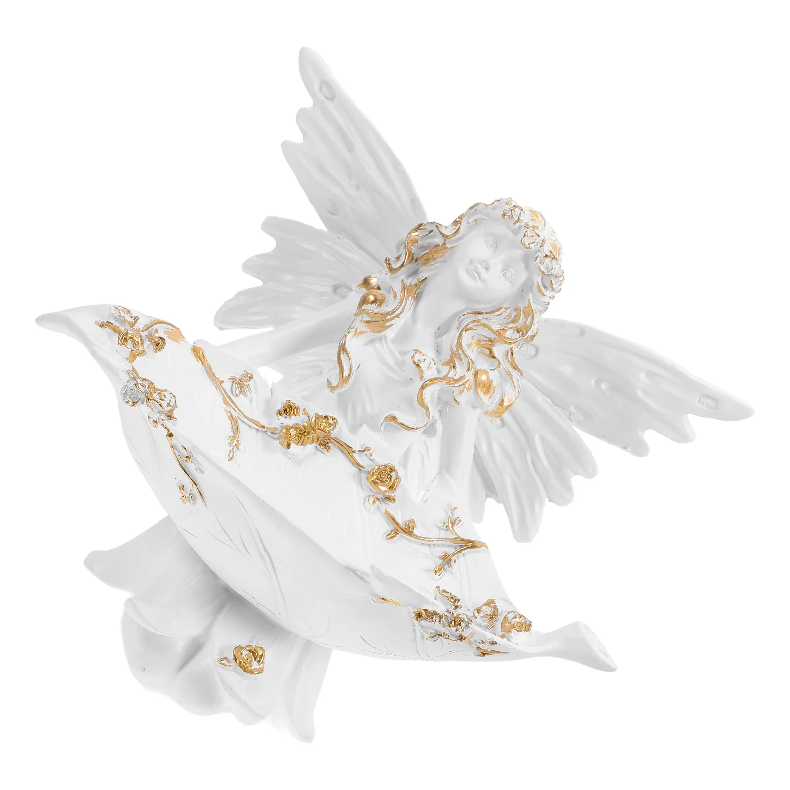

Fairy Angel Statue Jewelry Tray Resin Decorative Plate Home Desk Storage Cute Figurine Holder Craftsmanship Gift
