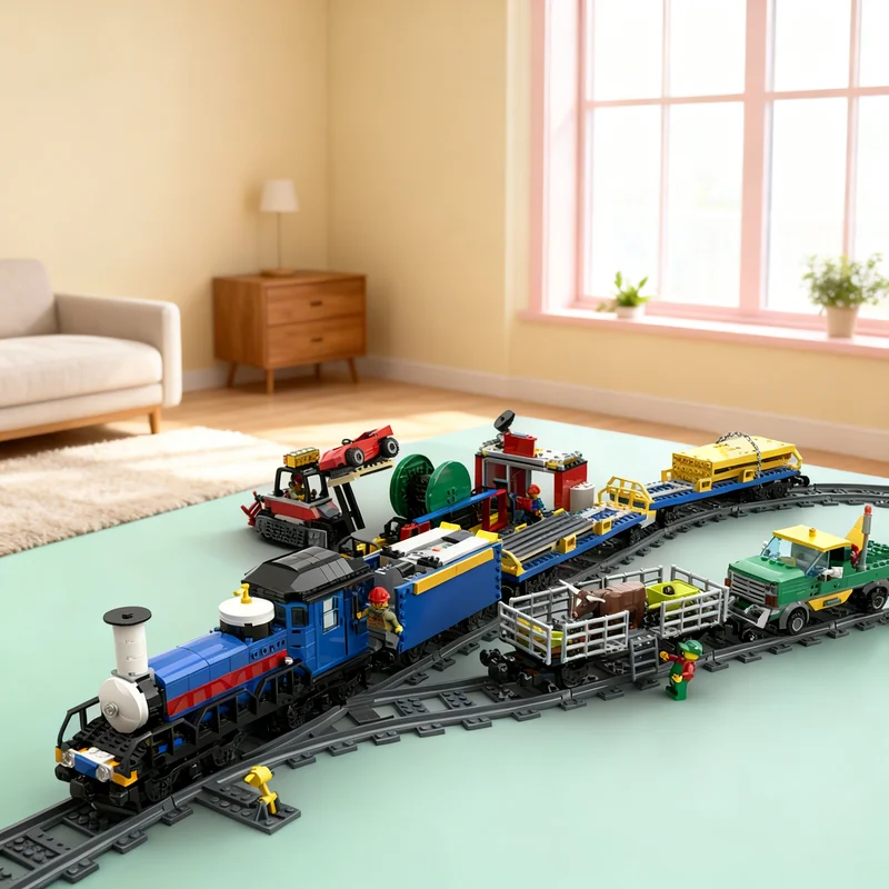 

887pcs MOC Alternate Build Steam Train Model Building Blocks Construction Christmas Gifts Toy Creative DIY Idea Education Kids