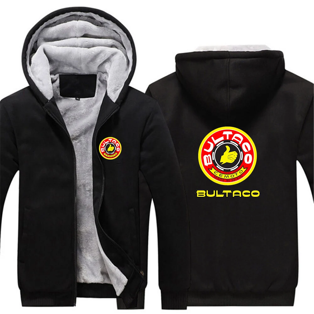 

Bultaco Cemoto Motorcycles 2023 Men's New Hoodies Jacket Thicken Warm Comfortable Zipper Winter Warm Fleece Coat Tracksuits Tops