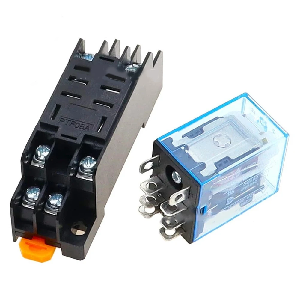 Features Relay With Base HHC A Z 80*120*20 Mm Compact Construction HH P HHC A Z Silver Alloy Small DPDT Coil Power Relay