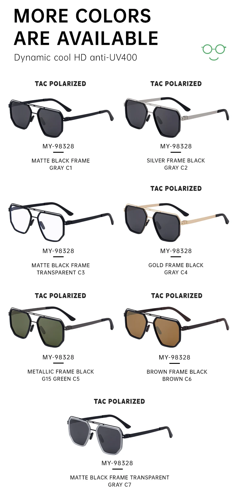 Übergroße quadratische Steampunk-Polarisierte Sonnenbrille für Herren – Luxusmarke 2026 mit Doppelsteg und Polygon-Design – Punk-Sonnenbrille für Männer – Detail 16