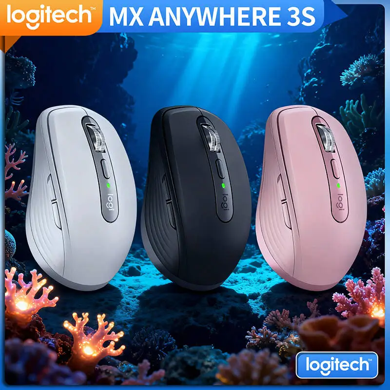 

Компактная мышь Logitech MX Anywhere 3S, эргономичный дизайн, перезаряжаемая, с быстрым прокруткой для портативных ПК Mac