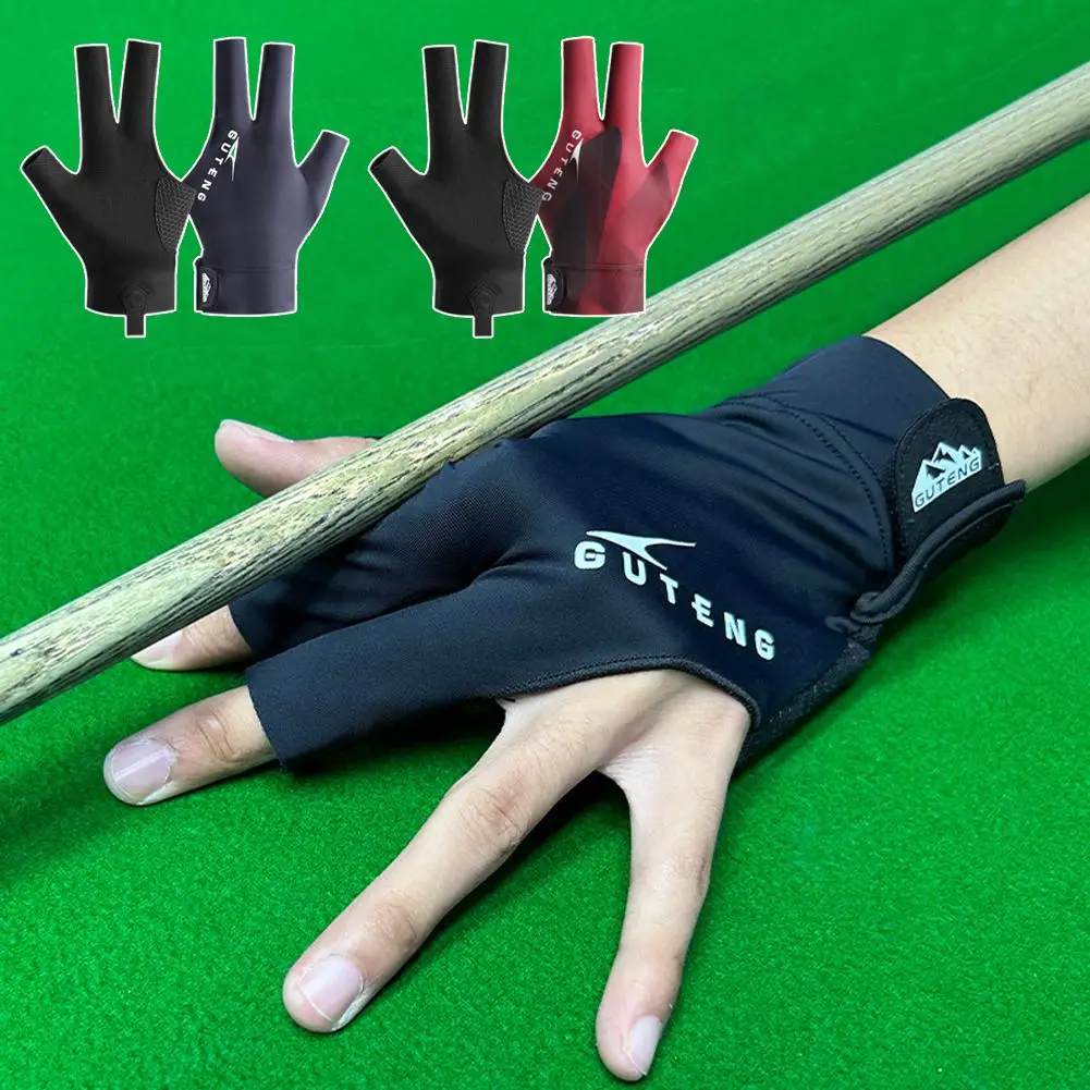 1Pc Billiards Glove Left Hand Three Finger Snooker Billiard Glove Training Slip Gloves Elasticity Billiard Non Accessor Sti Y1V0