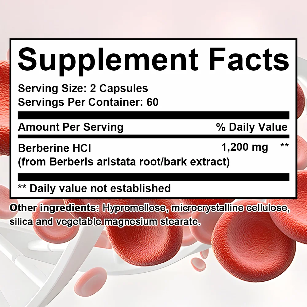 Berberine - Heart Health, Blood Sugar, Heart Support, Maximum Strength, Optimal Absorption, Gut Health, Immune Supplement