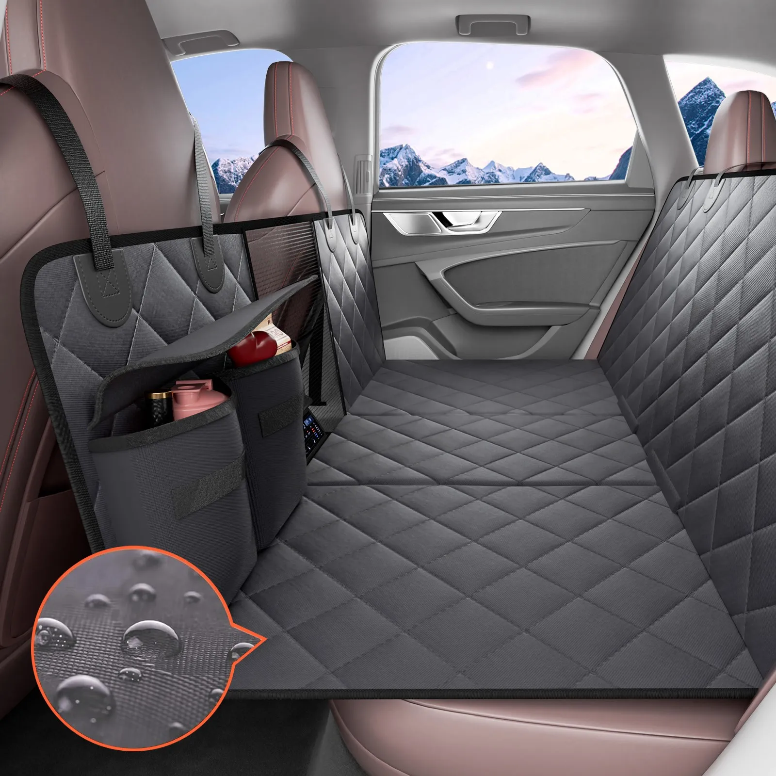 

Dog Car Seat Cover for Back Seat 54 x 24 in Waterproof 600D for Cars