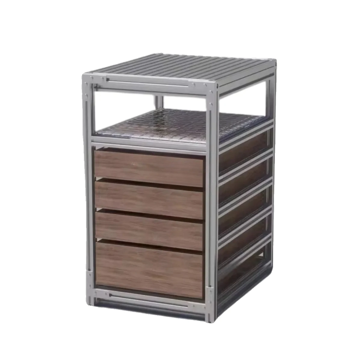 

Modern Minimalist Industrial Style File Cabinet Aluminum Profile Sofa Locker Wall Storage Cabinet