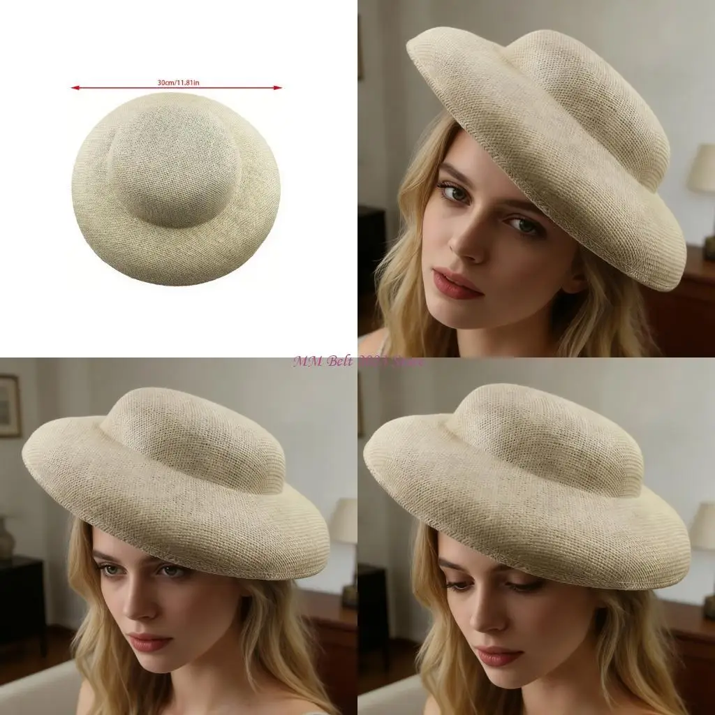49ME Premium Millinery Cap Base 30cm For Bridal Party Hair Accessories Crafting