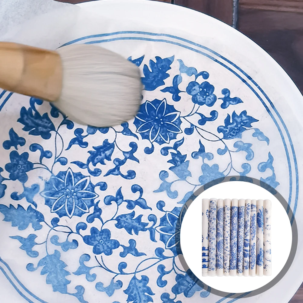 Multipattern Optionele Diy Aardewerk Porselein Ambachtelijke Overdracht Papier Aardewerk Afdrukken Transfer Papier Blauw-Wit Onderglazuur Papier