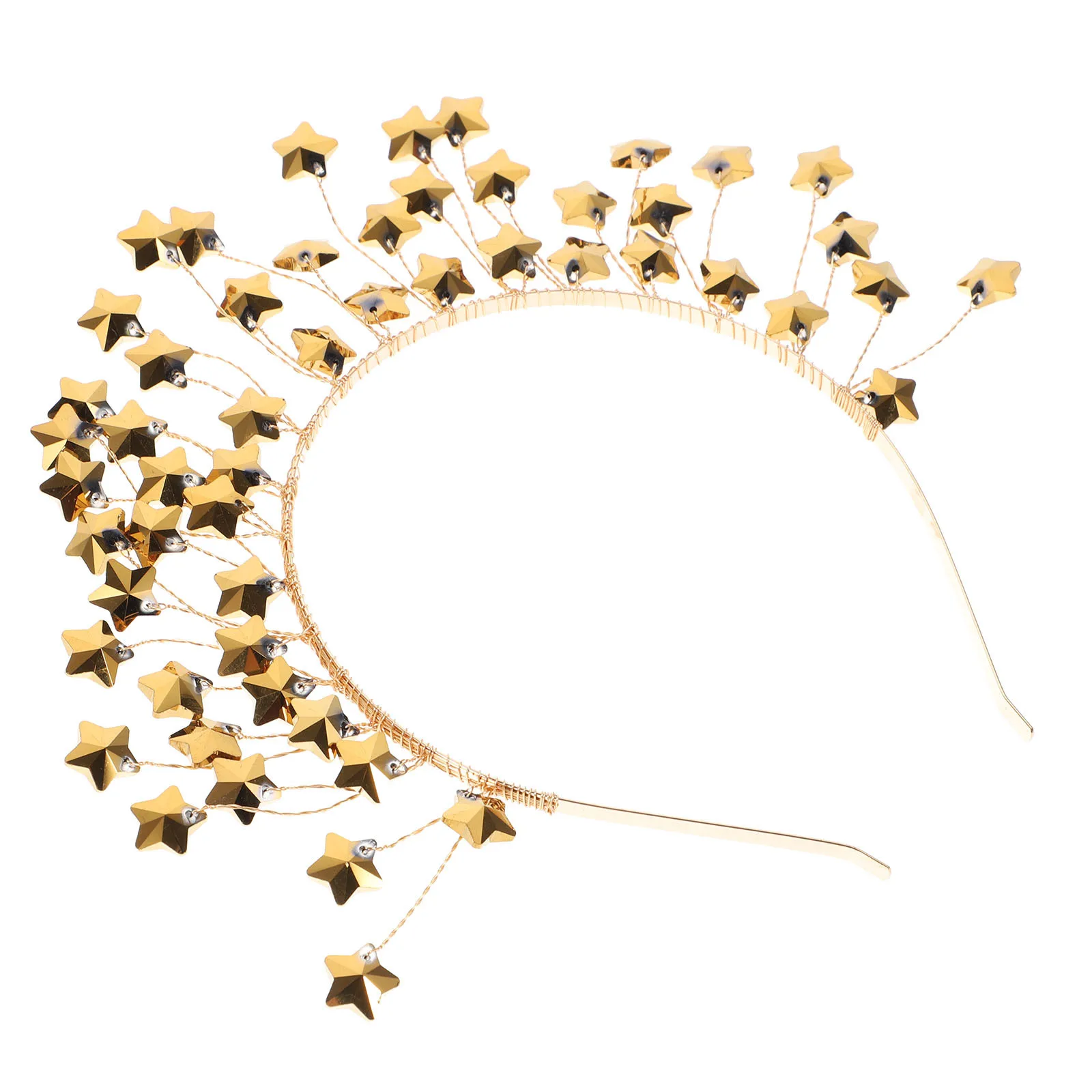 

Shiny Crown Headdress with Star Stone Lightweight Hair Hoop for Bride Wedding Party Celebrations Ladies Gift Idea