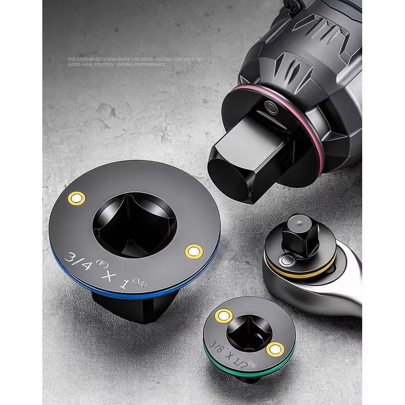 4pcs/set Low-Profile Impact Socket Adapter Set Fit with Multiple Tools Space-Savinge Drive Ratchet Adapter Strong Magnetic Hold