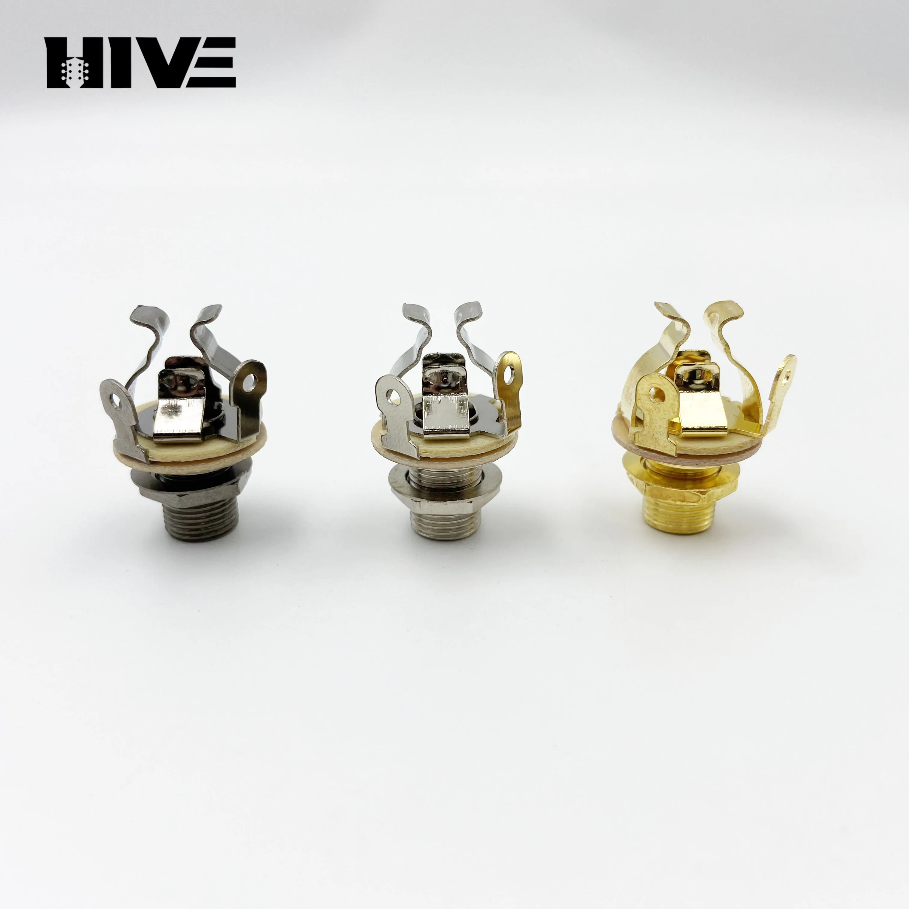 Bronze Multi-point Pickup Single-color Track Bass Guitar Wipe-out Jack Output Socket Interface Guitar Accessories