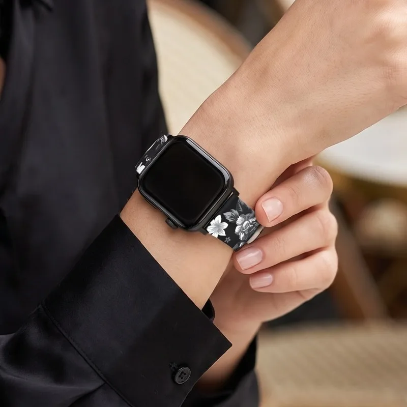 빈티지 플로럴 프린트 소프트 실리콘 시계줄 (화웨이 워 - Smartwatch Vintage Watches For Women 리뷰 및 가격