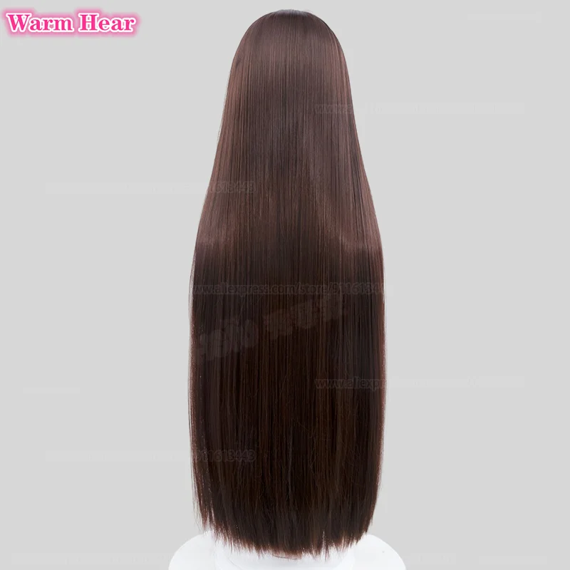 Ieiri Shoko Straight Cosplay Peruca Feminina, Cabelo Resistente ao Calor, Anime Sintético, Longo, Marrom, Festa de Halloween, Em Estoque, 80cm