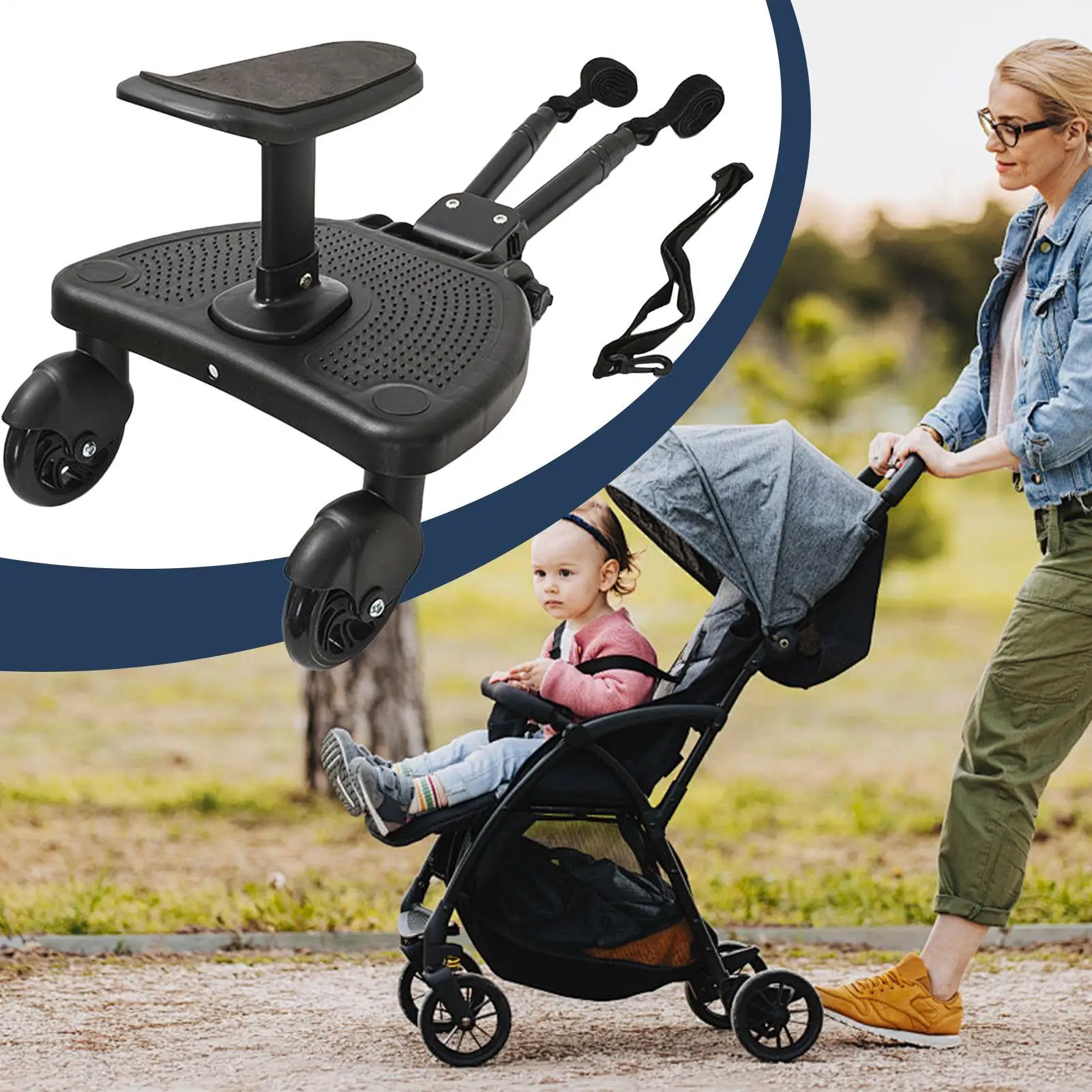 

Регулируемая подножка-платформа для коляски, приставка для стояния и сидения, для детей, девочек и мальчиков, для прогулок и шопинга