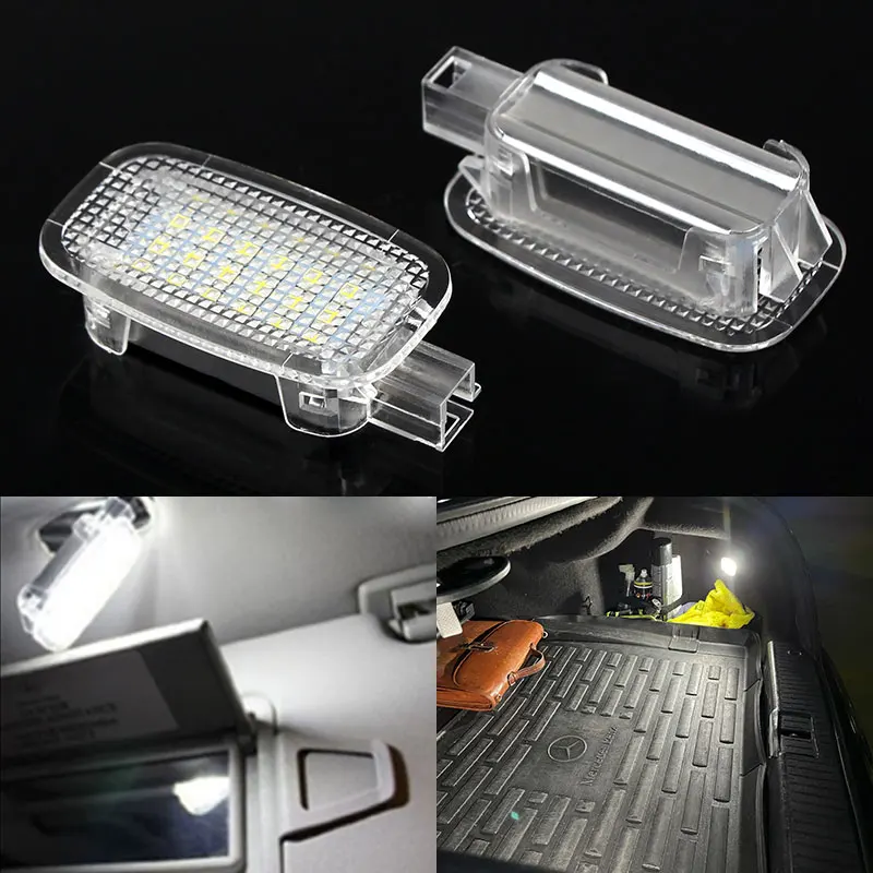 2x LED Luggage Compartment Interior Light for Benz W169 W204 W212 W221 W216 R230 W463 X164 Courtesy Welcome Door Footwell Lamp