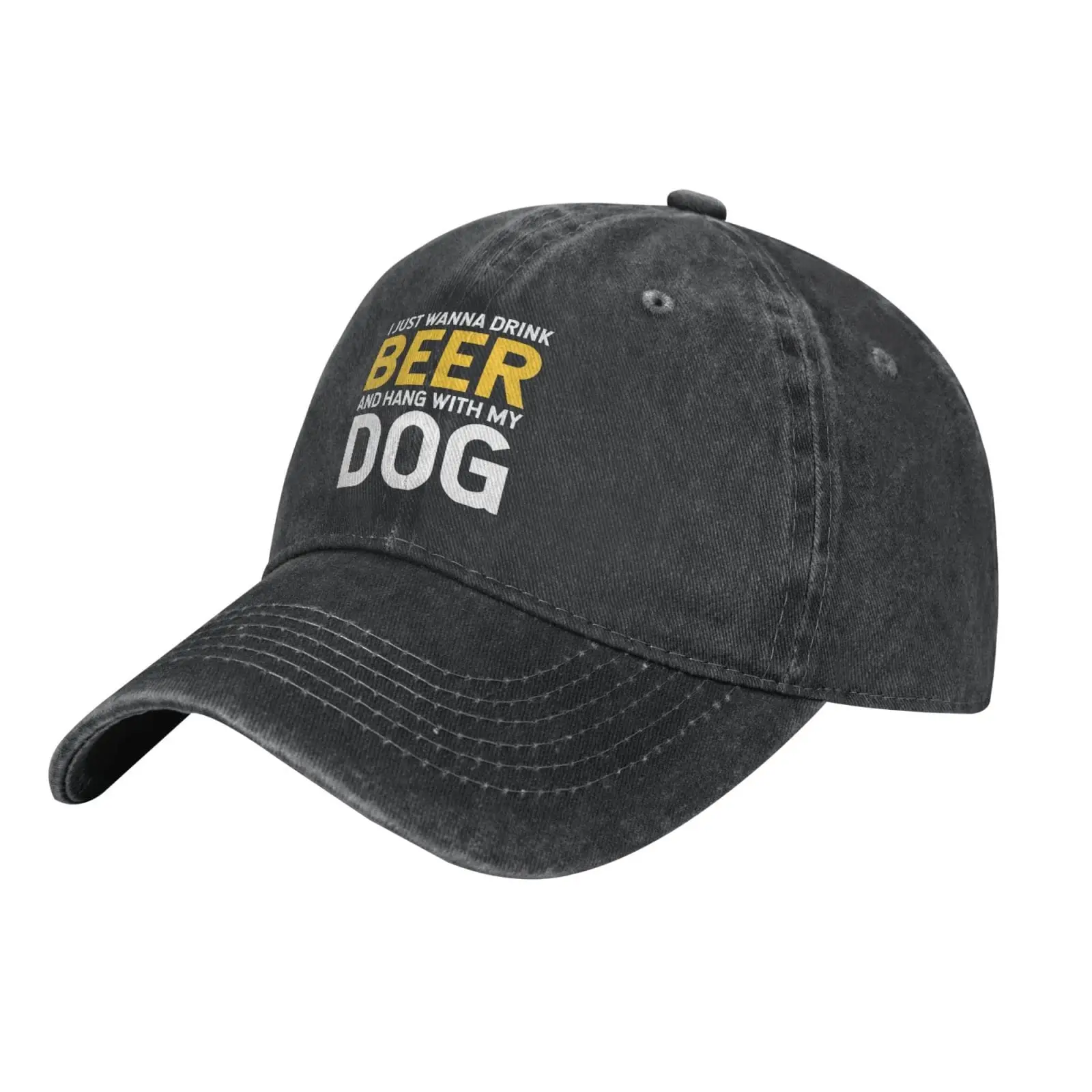 

Adult Vintage Trucker Dad Hat Drink Beer Hang with My Dog Baseball Cap Funny Cowboy Hats