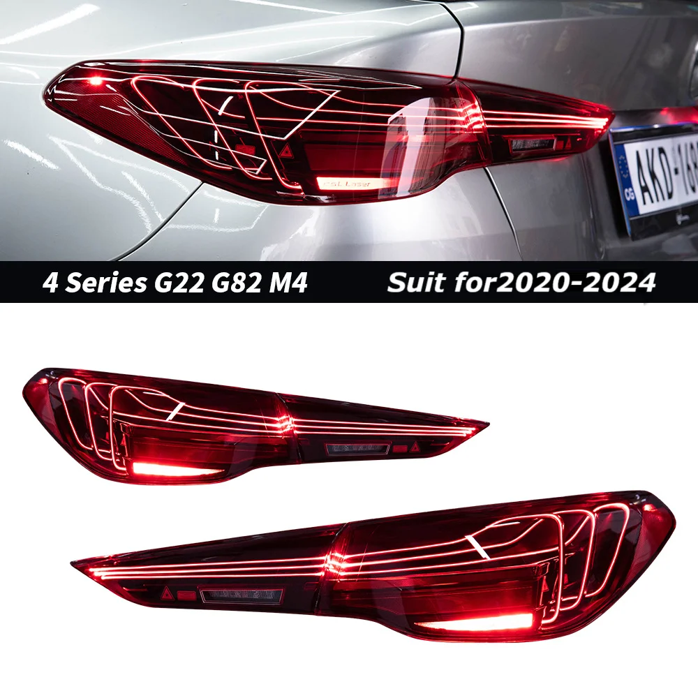 

Задние фонари для BMW 4 серии M4 G22 G82 2020-2023, светодиодные задние фонари M4 CSL, дневные ходовые огни