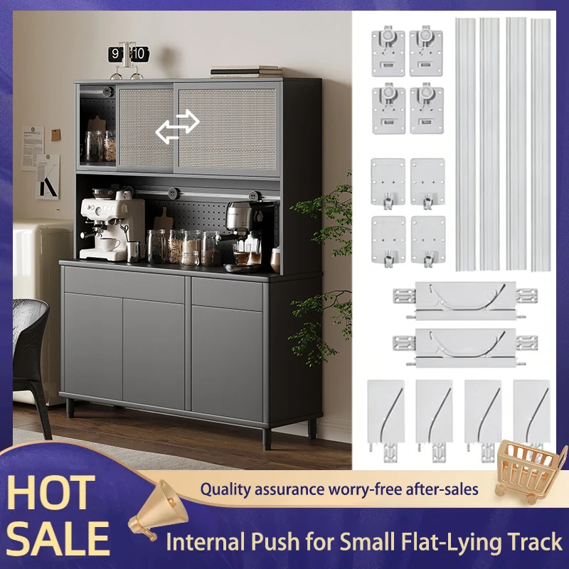 

Soft Closing Heavy Duty Pocket Door Hardware Sliding Door Track Rail Set For Wardrobe Closet Cupboard Bypass Kitchen Bathroom