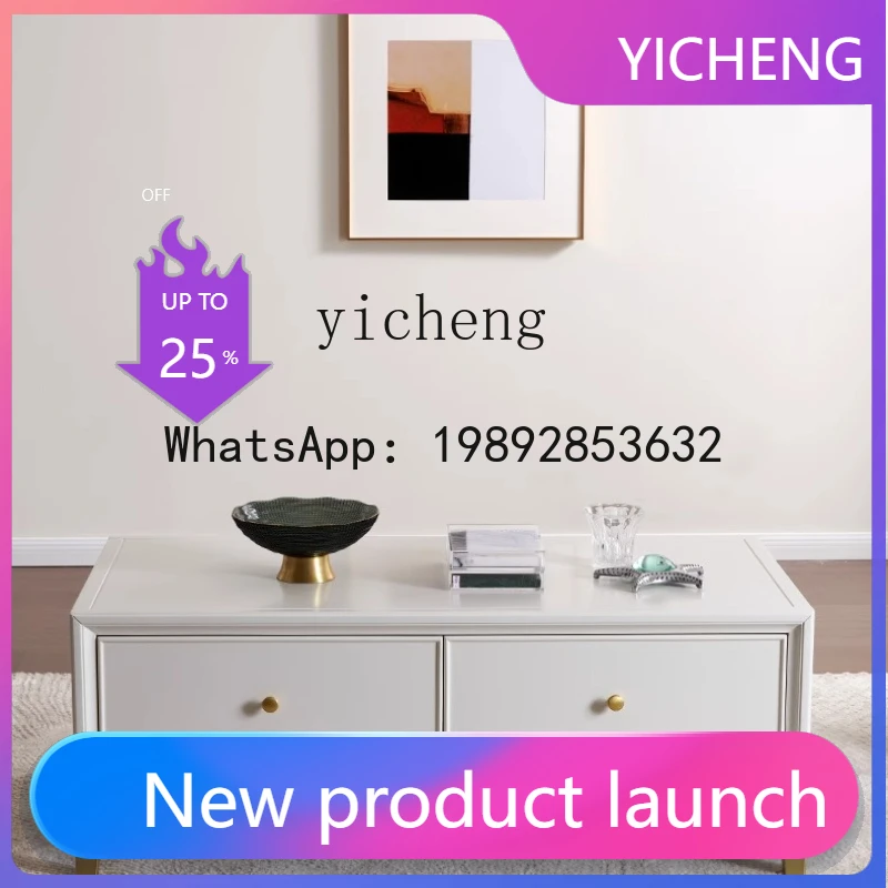 

H3-30 simple modern small apartment light luxury Internet celebrity solid wood coffee table TV cabinet combination set