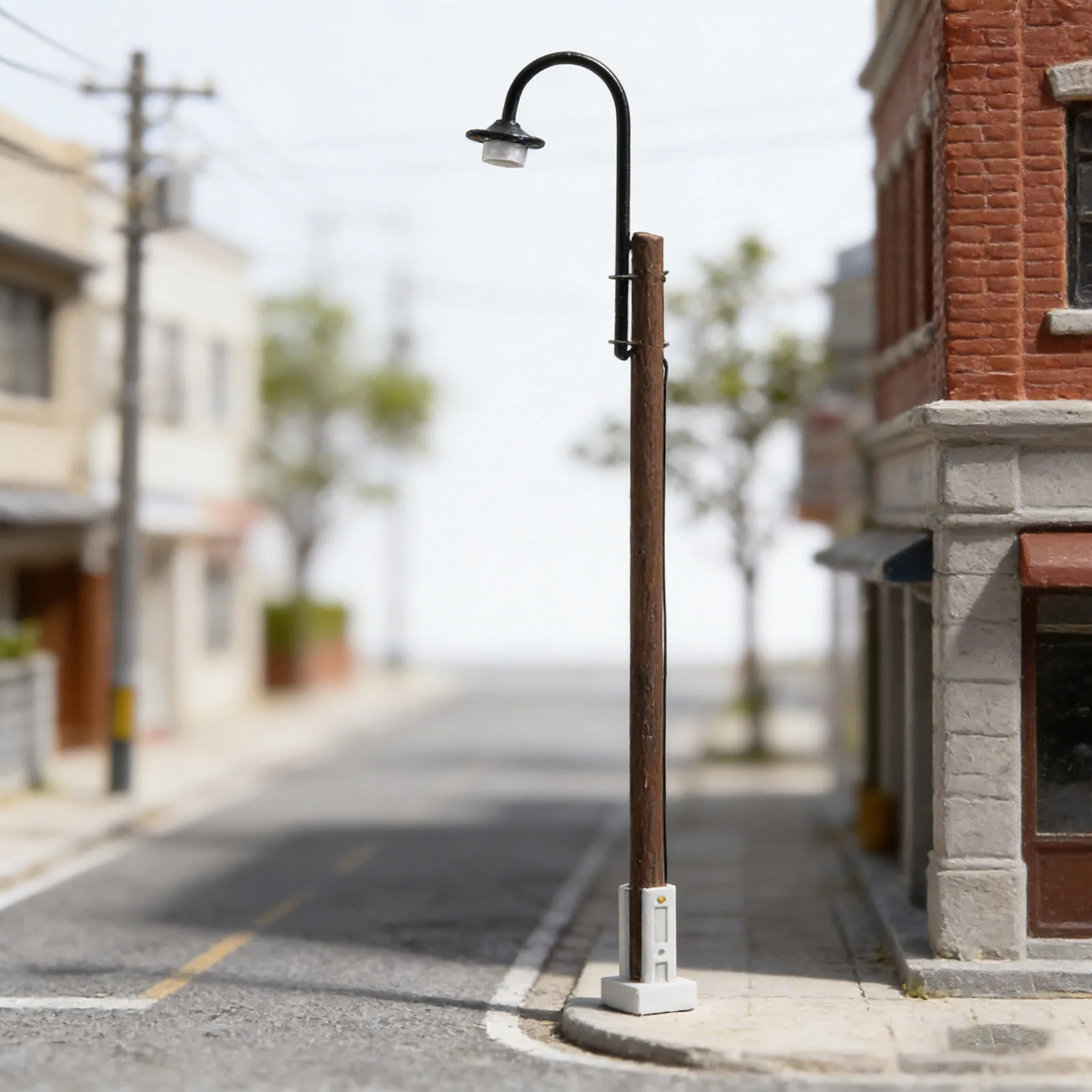 

Evemodel 10 шт. светодиодных деревянных уличных фонарей теплого белого света масштаба HO 1:87 с бесплатными резисторами LD22HOWM для освещения модельных железных дорог