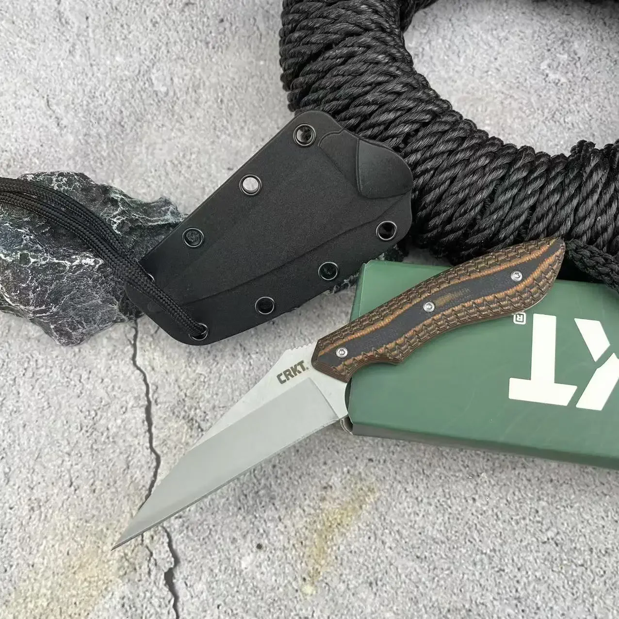 

CR 2388 8Cr13Mov Blade Outdoor Multi Knife for Adventure, Survival, Hunting Fixed Blade High Hardness Knife Men's Pocket Knives