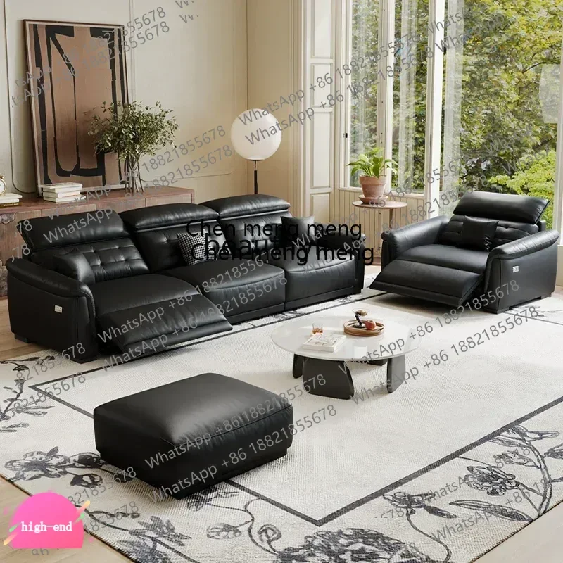 Modern Minimalist Space Electric Cabin Functional Recliner Living Room Cat Scratching Cloth Three-Person Small partment  AB