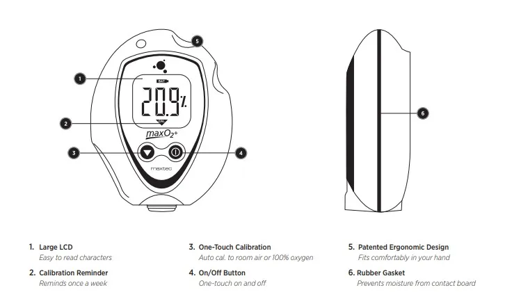 أجهزة تحليل الأكسجين MAXTEC ، مصممة بالبساطة والقدرة الرياضية ، مثالية لفحص نقاء الأكسجين ، MAXO2 + AE ، السكوبا
