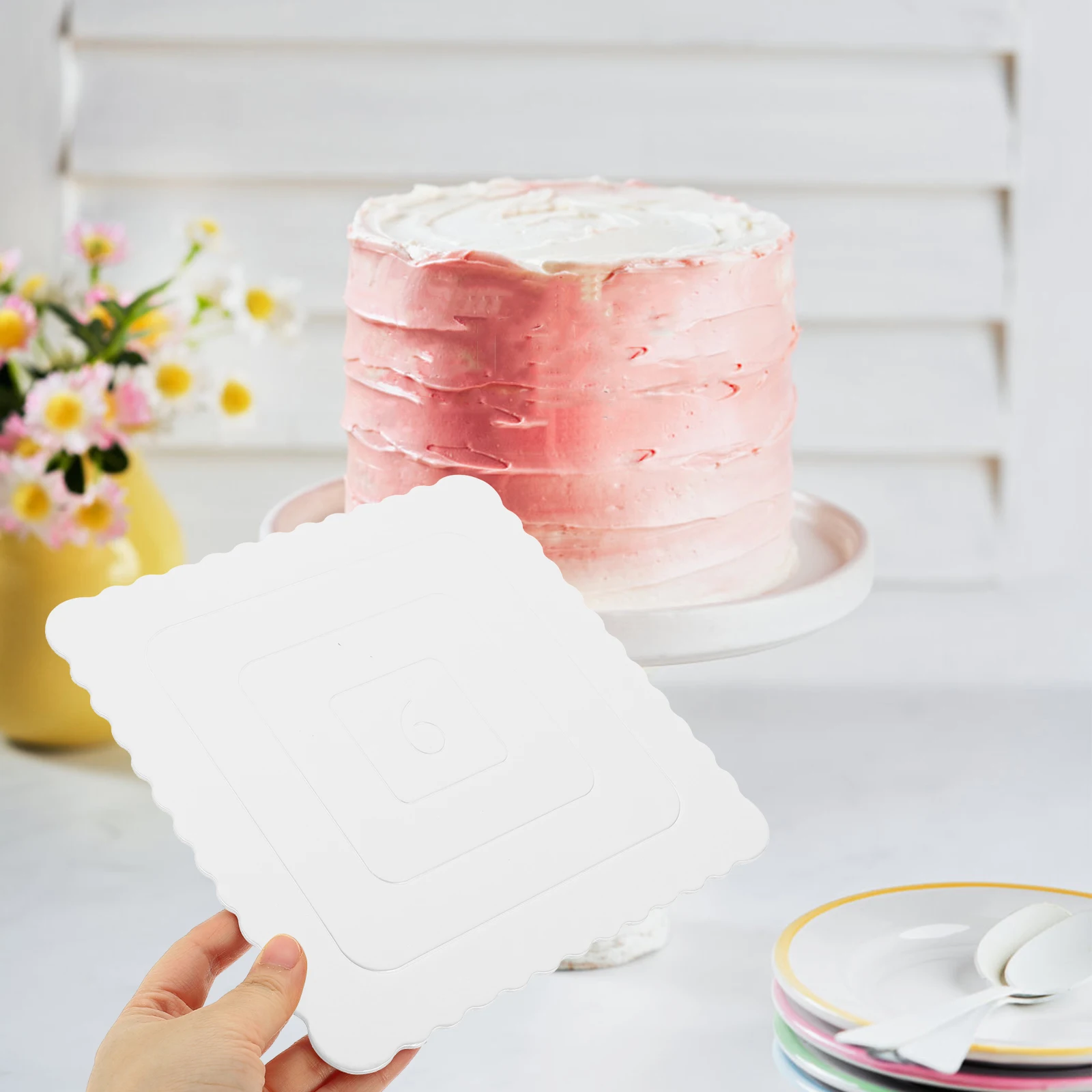 

10 Pcs Cake Base Decorating Supplies Round Board Decorative Thick Drum Boards White Card