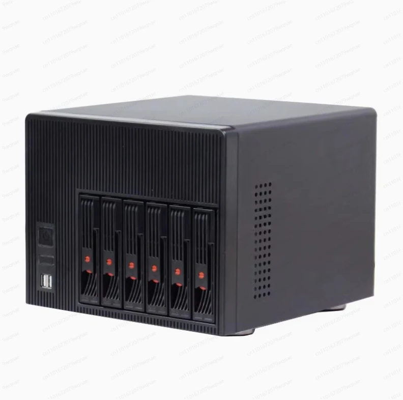 حافظة تخزين NAS جديدة عالية الجودة 6bays هيكل خادم قابل للتبديل السريع مع لوحة الكترونية معززة Sata سعة 6 جيجابايت