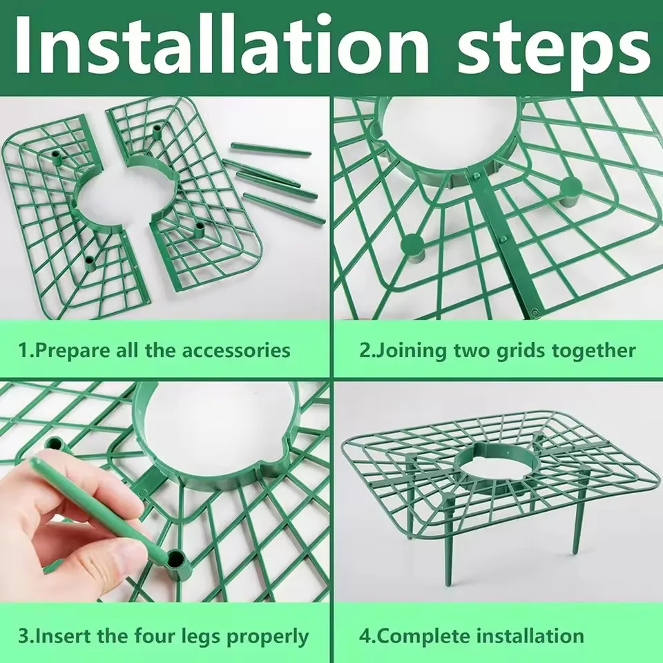10 Packs Green Square Strawberry Support Stand Holder Growing Frame Keep Berries Clean Planting Racks Easy Assembly Plant Access