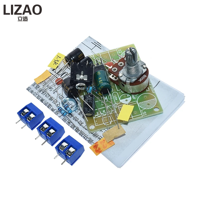 TDA2822 TDA2822M 5W*2 Amplifier Board 1.8-12V 2.0 Channel Stereo Mini AUX Audio Amplifier Module AMP with 50K Ohm Potentiometer