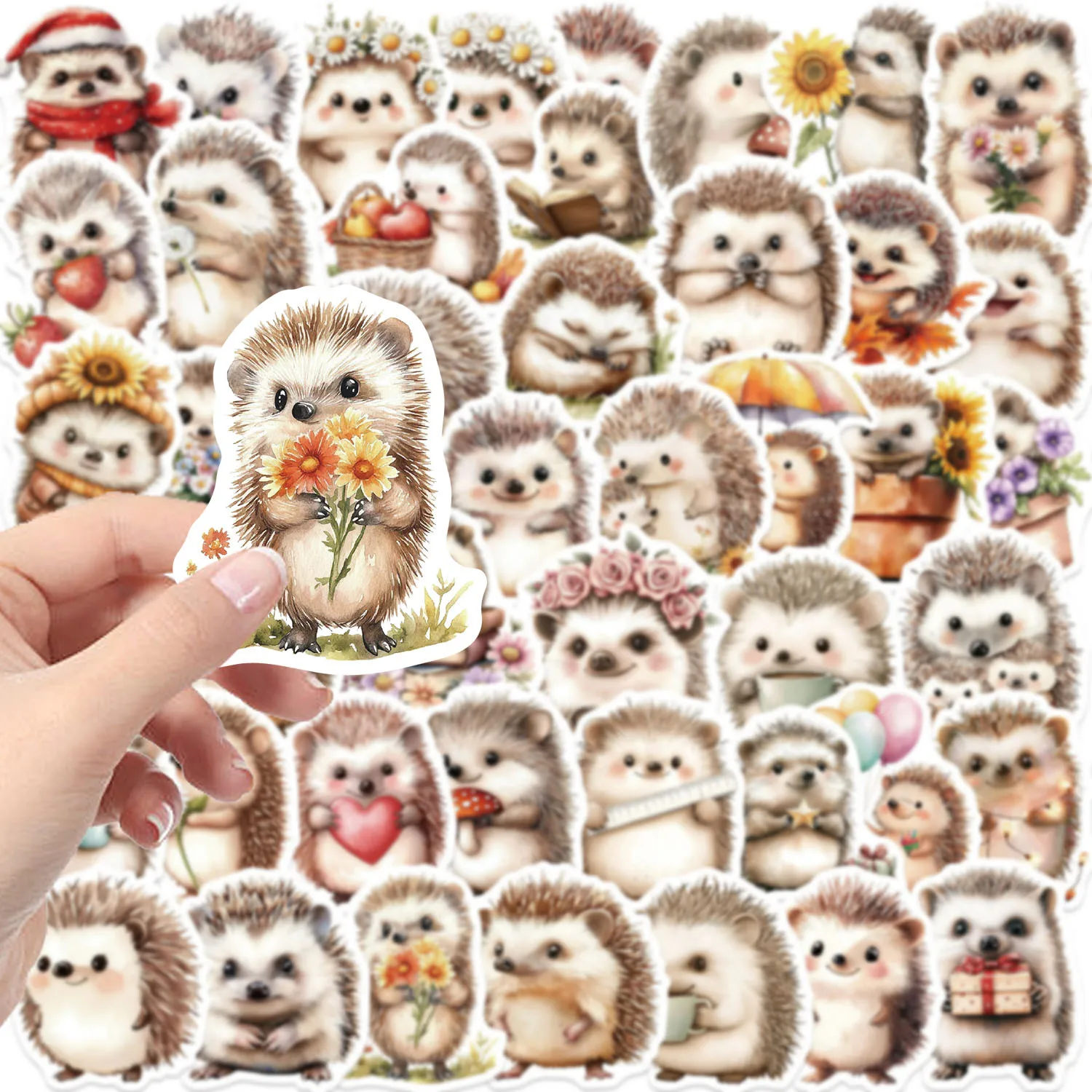 50PCS Cartoon Hedgehog Sticker Cute Funny Graffiti Waterproo