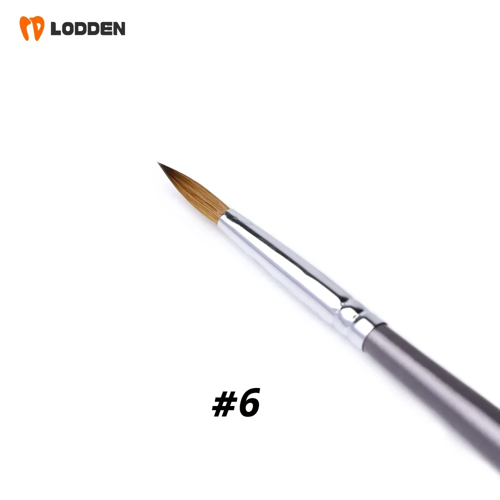 قلم بورسلين ، شعر منك للأسنان ، فرشاة راتنج ، لتشكيل الأسنان ، أدوات طبيب الأسنان ، المختبر ، 1 قطعة #4