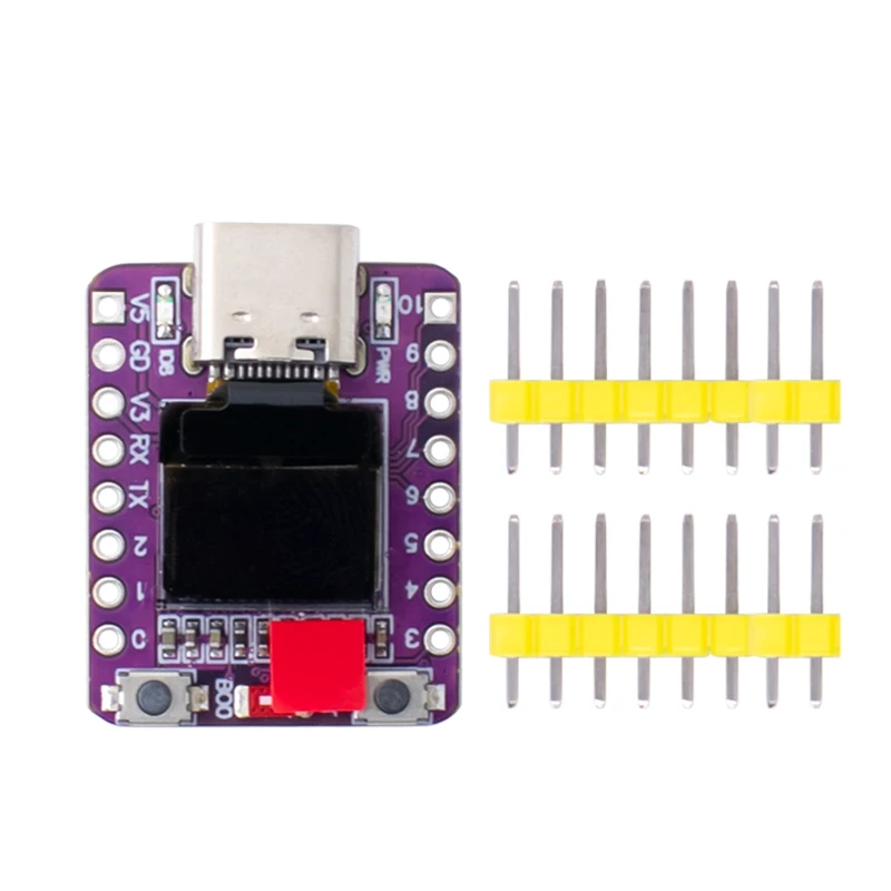 MINI ESP32-C3 Development Board 2.4G Wifi 4 BT Module with 0.42 Inch OLED Display 4MB Flash Ceramic Antenna USB Type-C ESP32 C3