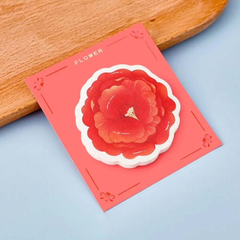 Канцелярские принадлежности Kawaii Flower Sticky Notes Маленький свежий наклеиваемый блокнот с цветами Портативный прочный блокнот для девочек