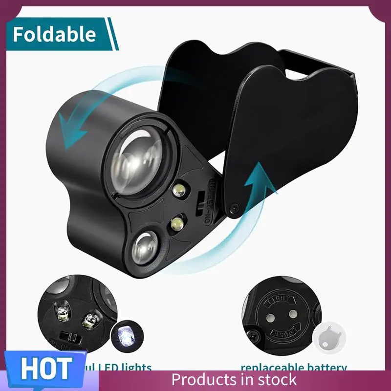 Loupe de bijoutier la plus de 3 paquets, comme indiqué en plastique avec lumière noire UV et lumière LED brillante pour les pierres précieuses