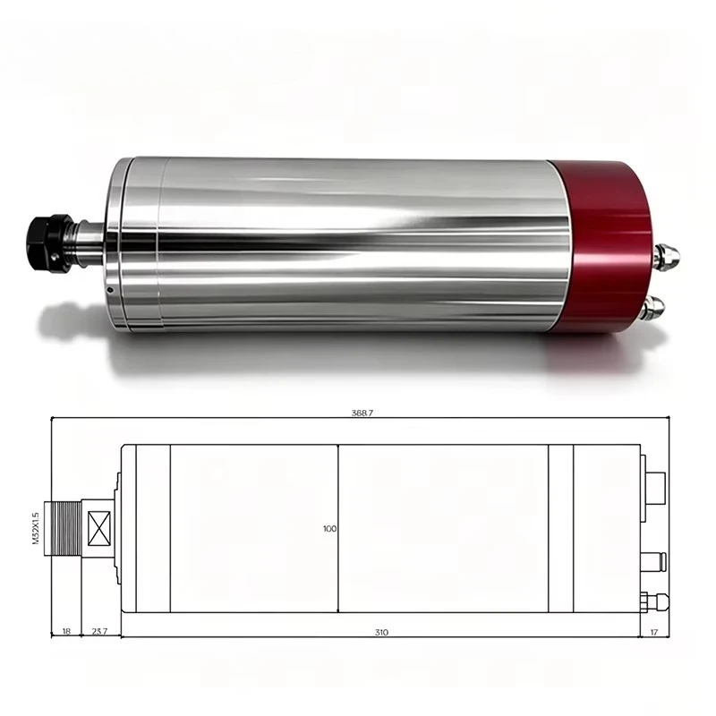 High-precision 100mm 3.7KW ER20 spindle motor 24000RPM industrial metal mold processing CNC machine tool spindle assembly